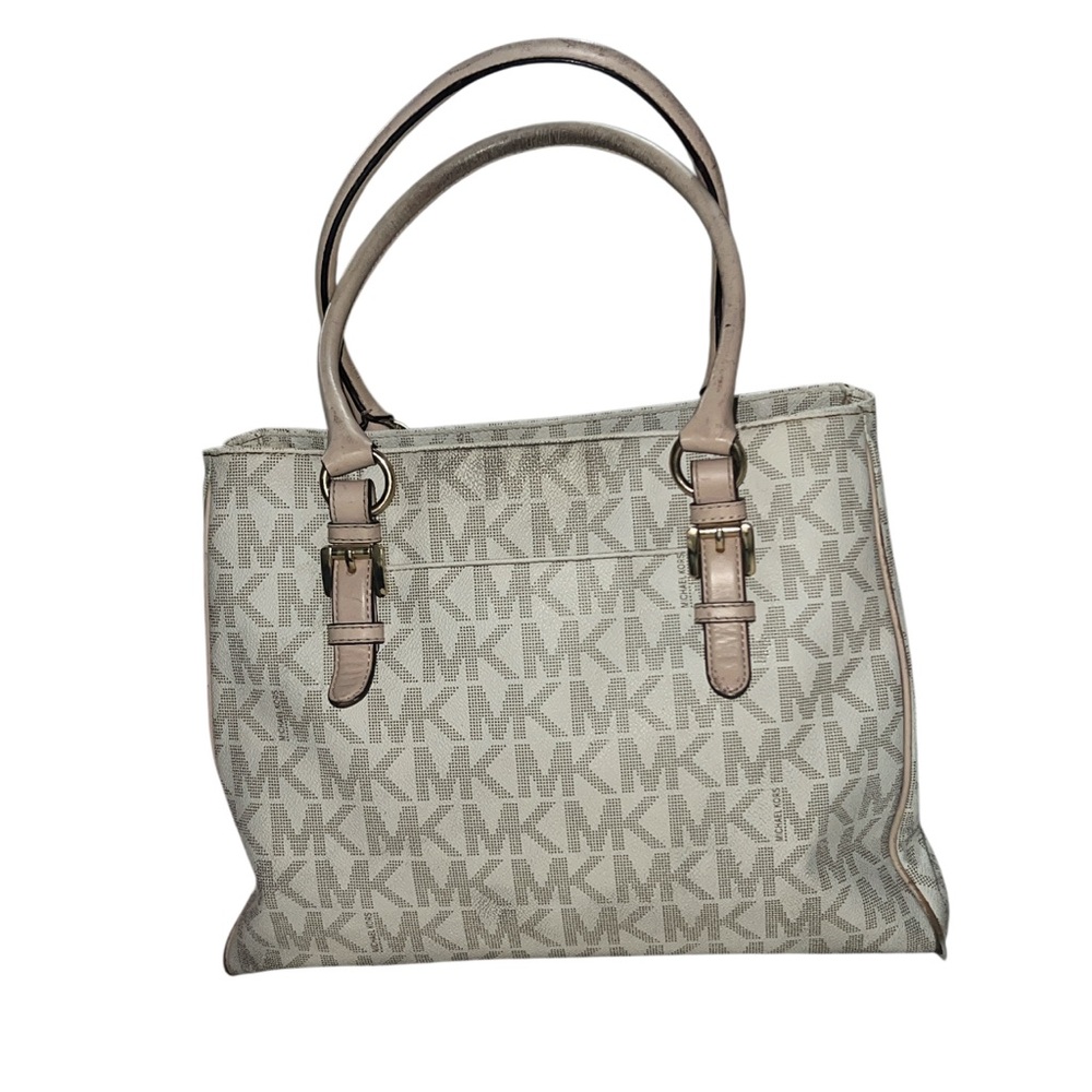 Michael Kors Cream And Tan Satchel - image 3